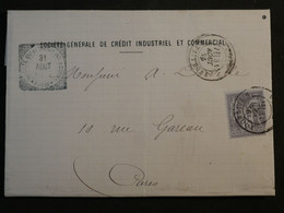 AA 17 FRANCE  BELLE  LETTRE PRIVEE 1876  PARIS  +SAGE  15C GRIS  + AFFRANCH. PLAISANT  ++ - 1876-1878 Sage (Typ I)