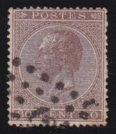 Belgie  .   OBP    .    19       .     O        .    Gestempeld     .   /   .   Oblitéré - 1865-1866 Profile Left