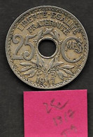 25 Centimes " Lindauer " 1917 TTB - 25 Centimes