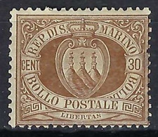 SAINT MARIN Ca.1867-90:  Le Y&T 6 Neuf*, Infime Aminci, Très Forte Cote, Petit Prix - Unused Stamps