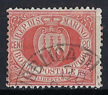 SAINT MARIN Ca.1867-90:  Le Y&T 4 Obl. CAD - Usados