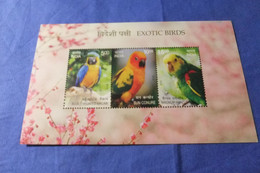 India 2016 Michel Block 149 Papageien I MNH - Blokken & Velletjes