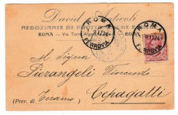 ITALIA ITALY LETTERA  DEL COMMERCIANTE DAVID ANTICOLI AL SIG. PIERANGELI NEL  1917 - Publicité