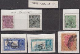 INDE  ANGLAISE Lot De 6 Timbres Anciens  Oblitérés Années Mélangées    Sur Charnières    Provenant De Feuilles D'album - Otros & Sin Clasificación