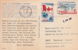 Karte Von Der Weltausstellung 1967 Montreal Mit Vortext Lufthansa Zur Eröffnung - 1967 – Montréal (Canada)