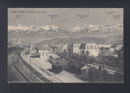 Schweiz AK Stäfa Bahnhof Und Post 1915 - Stäfa