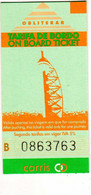 PORTUGAL-ON BOARD TICKET - Europe