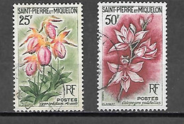 TIMBRE OBLITERE DE SAINT PIERRE ET MIQUELON DE 1962 N° YVERT 362/63 - Used Stamps