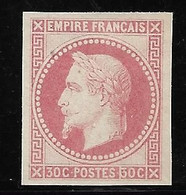 France N°30(*) Essai En Rose. - 1863-1870 Napoléon III Con Laureles