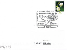 Deutschland Sonderstempel Frankfurt / Main - Fußball WM 2014 Brasilien - Spiel D. Gegen USA, Stadion - 2014 – Brazilië