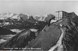 STANSERHORN → Hotel Kulm Mit Berneralpen, Rückseitiger Hotelstempel Anno 1937 - Stans