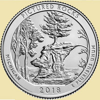USA Quarter 1/4 Dollar 2018 P, Pictured Rocks National Lakeshore - Michigan, KM#669, Unc - 2010-...: National Parks
