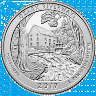 USA Quarter 1/4 Dollar 2017 P, Ozark National Scenic Riverways - Missouri, KM#655, Unc - 2010-...: National Parks