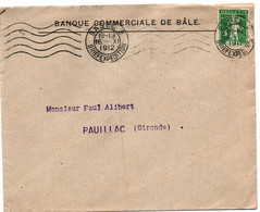 Banque Commerciale De Bâle 1912 - Perforé C - Perfint - Perfins