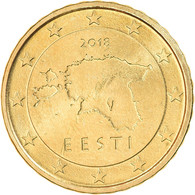 Estonia, 10 Euro Cent, 2018, TTB+, Laiton, KM:New - Estonie