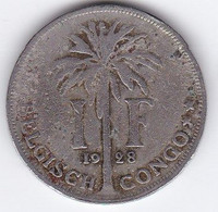 MONEDA DE CONGO BELGA DE 1 FRANC DEL AÑO 1928 (COIN) - 1910-1934: Albert I.