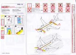 HOP ! Régional - EMB 170 / Consignes De Sécurité / Safety Card - Veiligheidskaarten