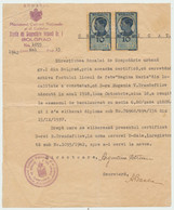 Romania 1942 WW2 Bessarabia Certificate With 2 Revenue Stamps, Issued By A Bolgrad School, Now In Ukraine - Revenue Stamps