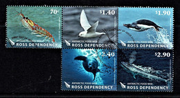 Ross Dependency (NZ) 2013 Antarctic Food Chain Set As Block Of 5 Used - Usados