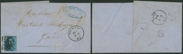 Médaillon - N°11 Touché Sur LAC Obl P120 çàd Tournay > Gand / Cachet Privé "Henri Lumay / Tournay" - 1858-1862 Medaillen (9/12)