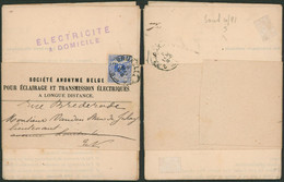 émission 1869 - N°26 Sur Bandelette Pour Imprimé (complet !) "Société Anonyme D'éclairage" De Bruxelles > La Ville - 1869-1888 Lying Lion