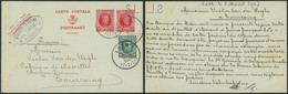 EP Au Type 30C + 60C Rouge Houyoux + N°194 Perforation De Firme S.L. (Société De Loth, 1927) > Tourcoing TB - Tarjetas 1909-1934