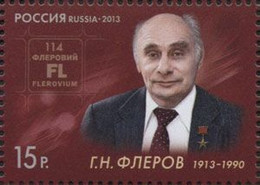 Russia 2013 100th Of The Nuclear Physicist Georgy Flerov Stamp Mint - Atome