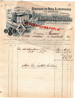 13-MARSEILLE-RARE FACTURE F. RAMPAL & A. GUERIN- FABRIQUE PATES ALIMENTAIRES LA SEMEUSE-PASSAVY LA BOURBOULE 1914 - Alimentos