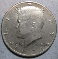 Etats Unis Half Dollar 1971, Kennedy . En Cuivre Plaqué Cupronickel, KM# 202b - 1964-…: Kennedy