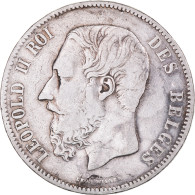 Monnaie, Belgique, Leopold II, 5 Francs, 5 Frank, 1869, TB+, Argent, KM:24 - 5 Frank