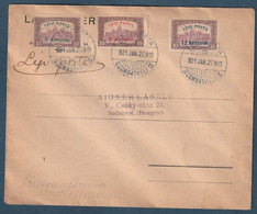 ⭐ Hongrie - Poste Aérienne - YT N° 3 à 5 Sur Lettre - Premier Vol Szombathely Pour Budapeste - 21 Janvier 1927 ⭐ - Lettres & Documents