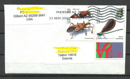 USA 2022 Cover To ESTONIA O Phoenix (AZ) Insekten Insects Etc. - Lettres & Documents