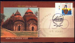 HINDUISM- LORD SHIVA- TERRACOTTA TEMPLE-BURDWAN-SPECIAL COVER- PICTORIAL CANCEL-USED-INDIA-2006-BX3-41 - Hinduismus