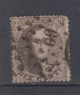 BELGIË - OBP - 1863 - Nr 14B  (PT 60 - (BRUXELLES) - Coba + 1.00 € - Postmarks - Points