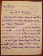 ● L.A.S 1909 Gustave CHARPENTIER Compositeur à Lucien DESCAVES Ecrivain - VILLETARD Goncourt Dieuze Lettre Autographe - Sänger Und Musiker
