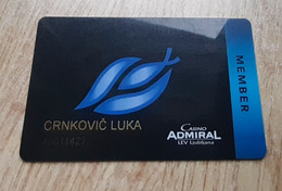 Casino Admiral LEV Ljubljana MEMBER With Gold Name And Serial Number Players Club Slovenia Casino Card - Casino Cards