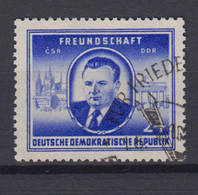 DDR 302 Staatsbesuch Von Klement Gottwald 24 Pf Gestempelt /3 - Autres & Non Classés