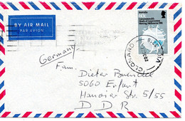 62403 - Australien - 1981 - 60c. Commonwealth Regierungstreffen EF A LpBf CLONARD -> DDR - Lettres & Documents