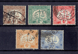 HONG KONG - SERIE TAXE N°1/5 OB - TB - Postage Due