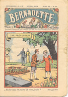 Magazine Hebdomadaire: Bernadette - N° 384 - 9 Mai 1937 - Une Prévention - Bernadette