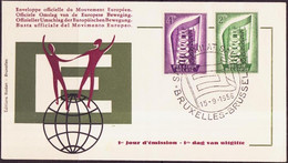 Europa CEPT 1956 Belgique - Belgium - Belgien FDC1 Y&T N°994 à 995 - Michel N°1043 à 1044 - 1956