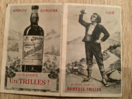 Dpt 66 Petit Calendrier De Poche 1918 Pub Banyuls-trilles Apéritif Quinquina - Petit Format : 1901-20