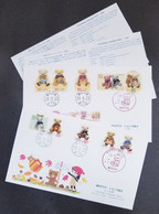 Japan Greeting Autumn 2012 Teddy Bear Toy Gift Mailbox (FDC) *odd Shape *unusual - Covers & Documents