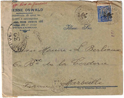 Brazil - Brésil - Pernambuco - Lettre Pour Marseille (France) - Via Rio De Janeiro - Control Postal Militaire - 1918 - Lettres & Documents