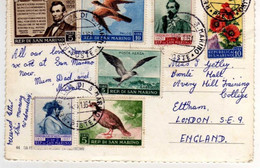 Timbres , Stamps " Animaux : Oiseaux ; Fleurs , Personnages " Sur Cp , Carte , Postcard Du 14/06/61 - Covers & Documents