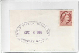 57347) Canada R.C.A.F. Station Hamilton Small Stamped Envelope 1955 - 1903-1954 Kings