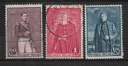 BELGIQUE" N°302/304 "CENTENAIRE DE L'INDÉPENDANCE" - 1929-1941 Grand Montenez