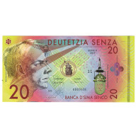 Billet, Italie, Billet Touristique, 2016, 20 SENZA, NEUF - [ 8] Falsi & Saggi