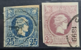 GREECE 1889-95 - Canceled - Sc# 95, 96 - Gebruikt