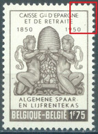 BELGIUM - 1950 - MVLH/* - GRIFFURE PRES DU CADRE SUPERIEUR DROIT - COB 826 Luppi V3 - Lot 25522 - Autres & Non Classés